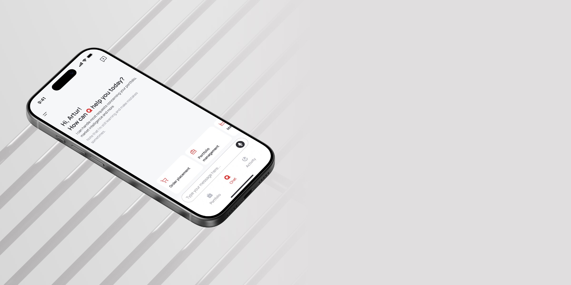 Chat with the AI assistant